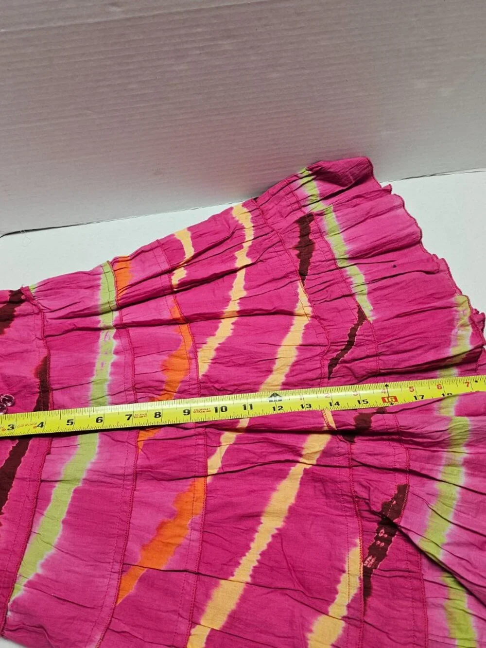 New The Childrens Place Girls Tie-Dye Tiered Skirt Multi Pink Ruffle Layered 8